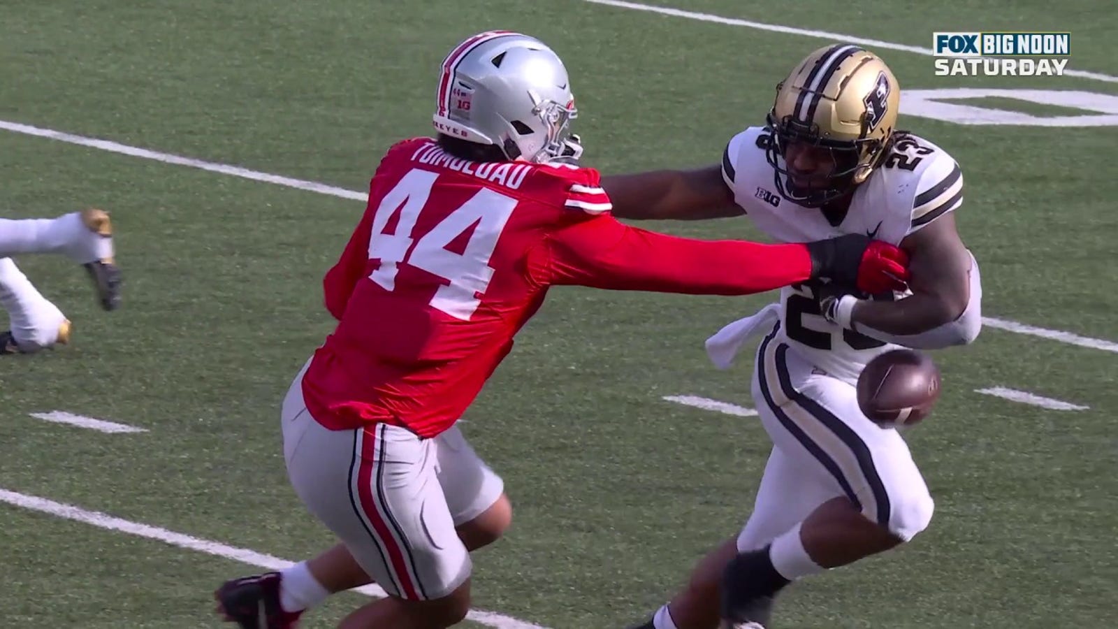 Ohio State's JT Tuimoloau strips Purdues' Reggie Love